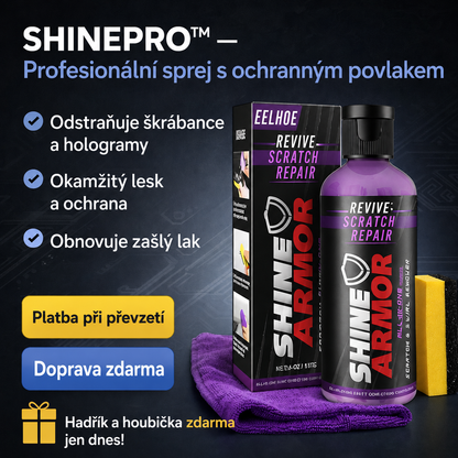 SHINEPRO™ – Profesionální ochranný sprej + Dnes získáte hadřík a houbičku ZDARMA!