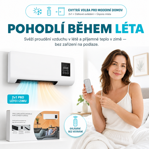 AirVento™ – Nástěnný ohřívač a ventilátor 2v1 + SLEVA 60 % POUZE DNES