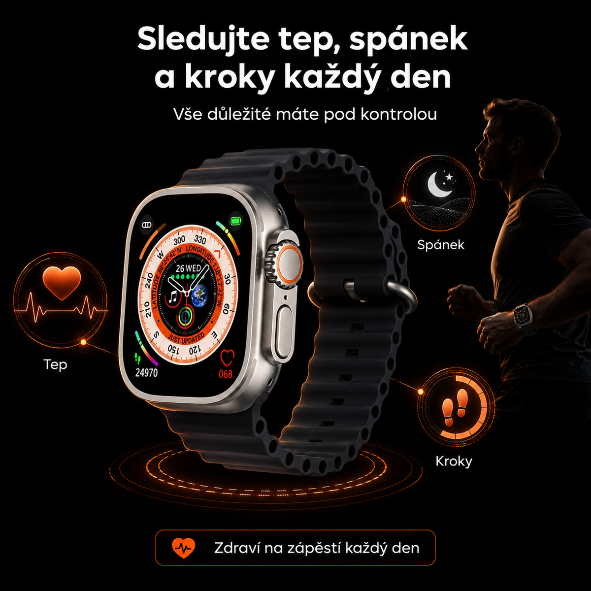 ⌚ ULTRA PRO™ Chytré hodinky + 2 ŘEMÍNKY ZDARMA  JEN DNES 🎁